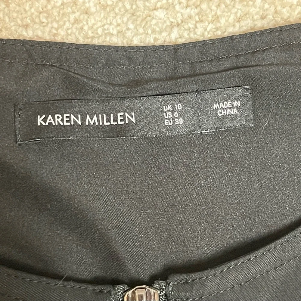 Karen Millen Black Long Sleeved Zippered Jumpsuit Sz US 6